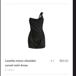 Lanetta mono-shoulder corset mini dress